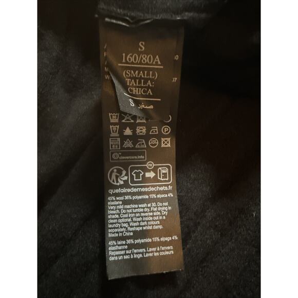 All Saints Dress Margot Crew Wool Aplaca Blend Ribbed Sweater Tank Dress Black S - Picture 7 of 10